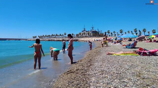 10. Malaga Spain Beach Walk in June 2021 [4K]