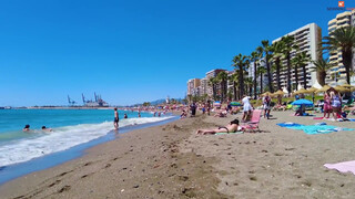 2. Malaga Spain Beach Walk in June 2021 [4K]