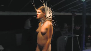 6. Best No Bra model fashion, Naked Fashion Show – Best of Minimalist Designs