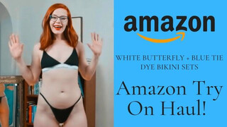 White Butterfly and Blue Tie Dye Bathing Suit Try On Haul!