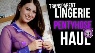 Review of a transparent lingerie haul! See nylon feet and sexy pentyhose! Try on haul!