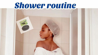 SHOWER ROUTINE WITH DUDU OSUN BLACK SOAP [BEST FOR GLOW SKIN]