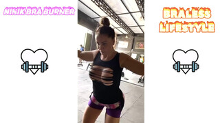 10. Ninik working out in braless mood [2]
