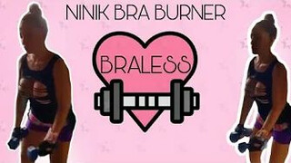 Ninik working out in braless mood [2]