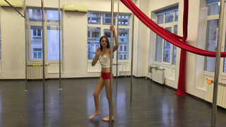 5. SPORT WITH STESHA / POLE SPORT / RED SHORTS