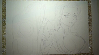 2. Scarlett Johansson (Black Widow) – Drawing Anime Style with pencil