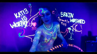 Neon Body Paint Hula Hoop Dance
