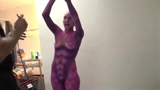 10. Naked yoga nude yoga hot girl paint model