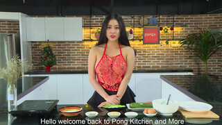 2. Pong’s kitchen – How To Cook Vegetable stir fry  – Beautiful girl Cooking