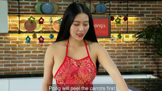 Pong’s kitchen – How To Cook Vegetable stir fry  – Beautiful girl Cooking