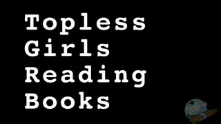 Topless Beautiful Girl Reading a Book