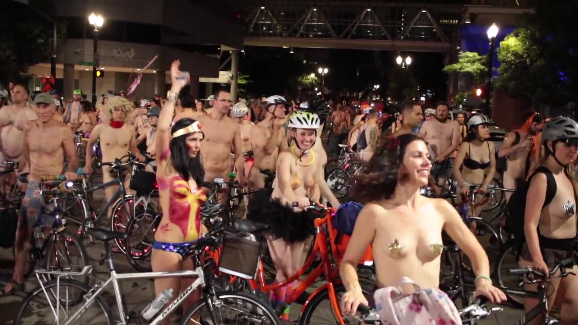 Nude party ride on