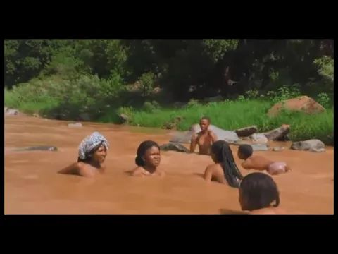 ZULU MAIDENS BATHING in the river 
