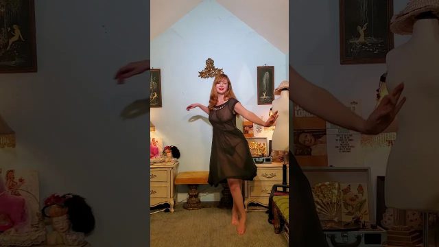 Dainty Rascal Dancing in Sheer Dress Nudity, Sexually and Explicit Video on...